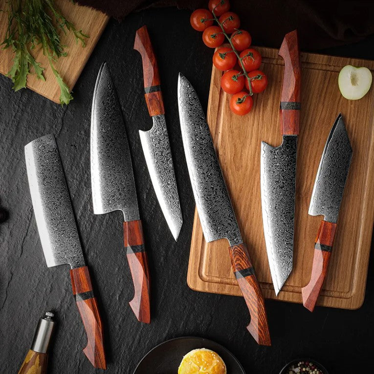 6 Piece Damascus Sandal Wood